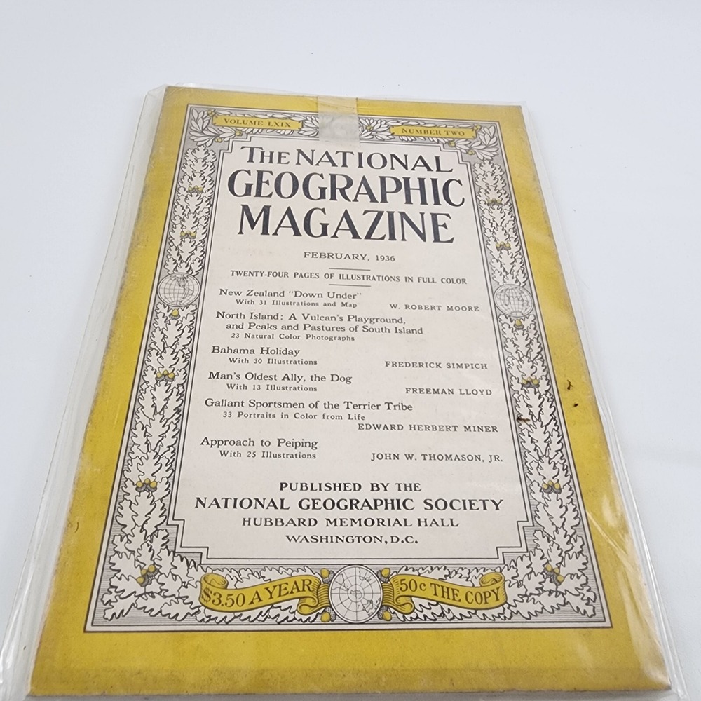 National Geographic Magazine February 1936 No Insert